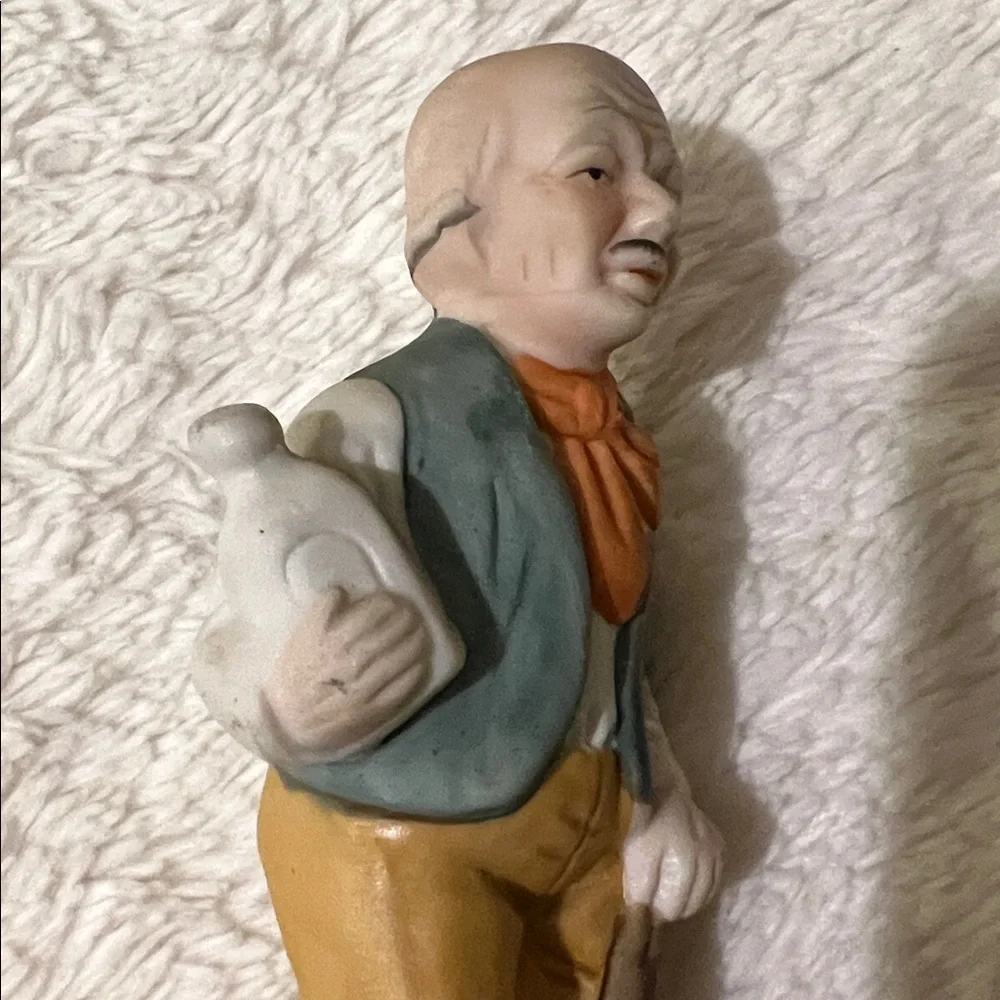 2 Vintage Homco porcelain Old Man Farmer Figurine’s